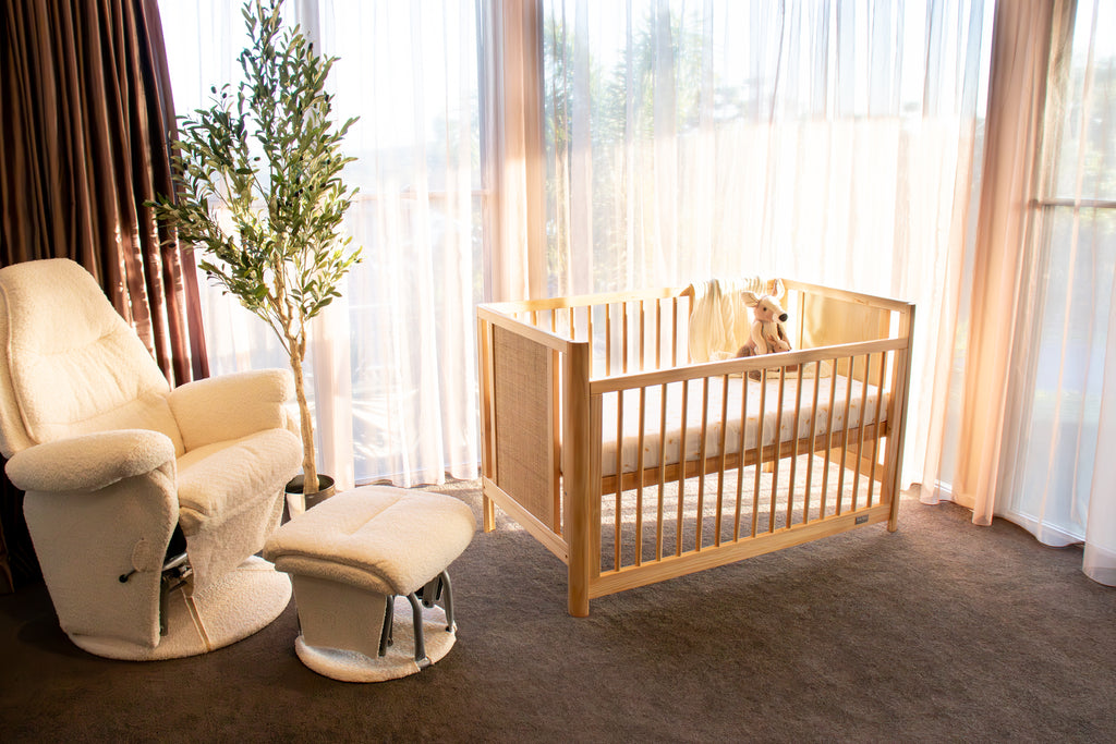 BABYHOOD Aliya Cot – Crafted from Premium New Zealand Pine- Natural