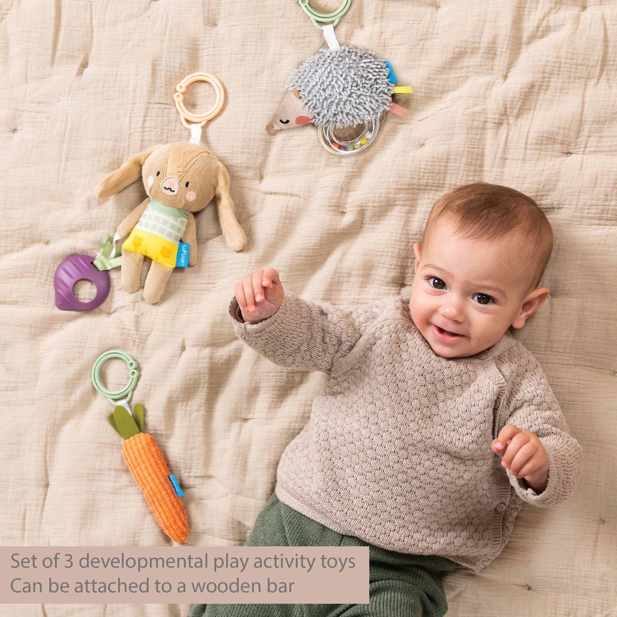 Urban Garden Baby Activity Toys Kit (3-Piece Set)
