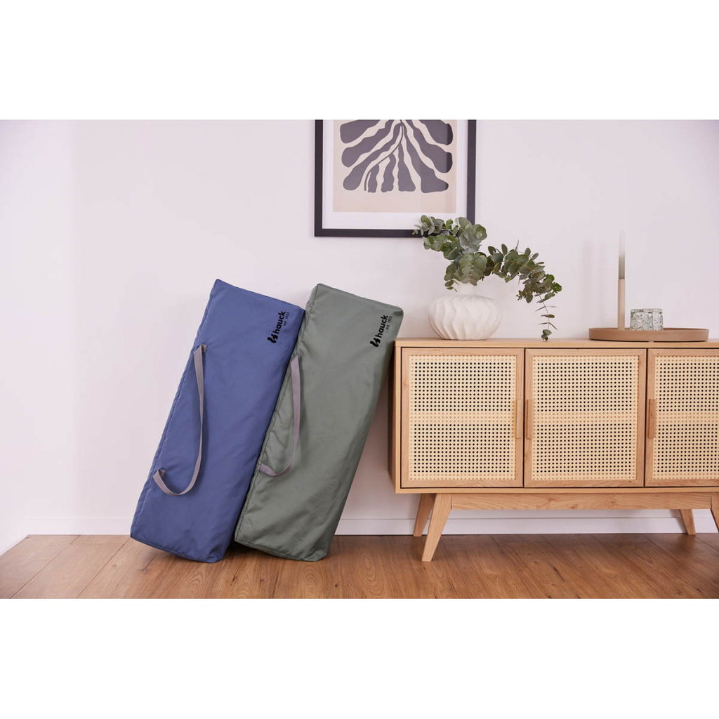 Hauck Sleep N Play SQ Children's Travel Bed & Playpen Set with Mattress 5 cm Thick, Small Foldable, Includes Carry Bag, for Babies & Children from Birth to 15 kg (Dark Green)