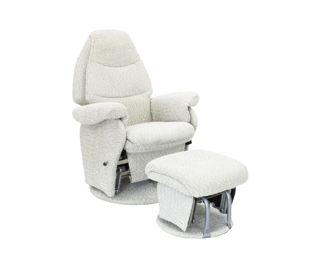 BABYHOOD - Vogue Feeding Glider Chair & Ottoman – Boucle Cream
