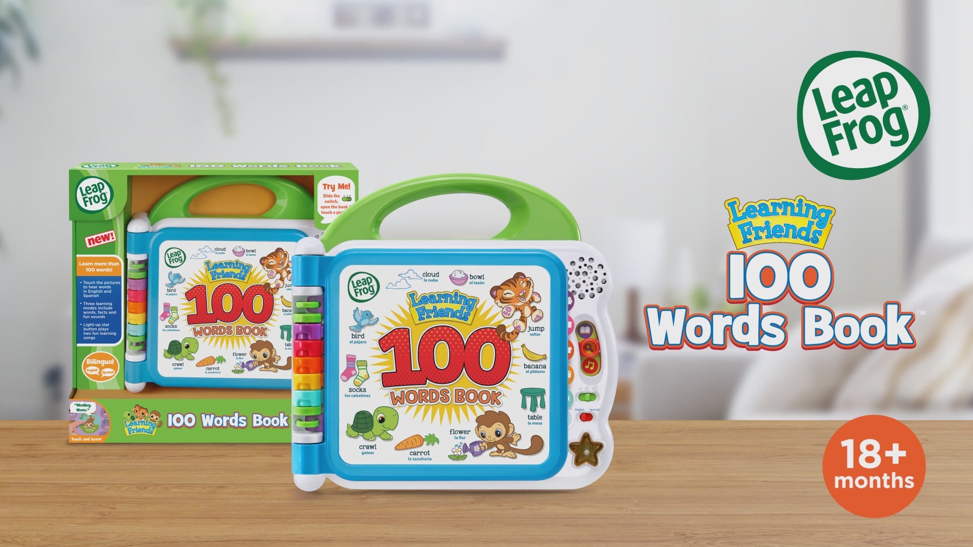 LeapFrog Learning Friends 100 Words Book – UK + FR - 18M +