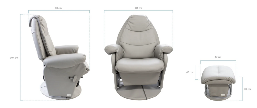 BABYHOOD - Vogue Feeding Glider Chair & Ottoman – Steel Gray Fabric